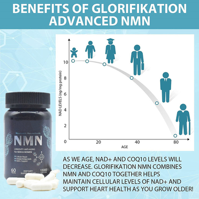 Longevity 600mg Pure Nmn الملحق كبسولة زيادة الطاقة