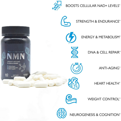 Longevity 600mg Pure Nmn الملحق كبسولة زيادة الطاقة