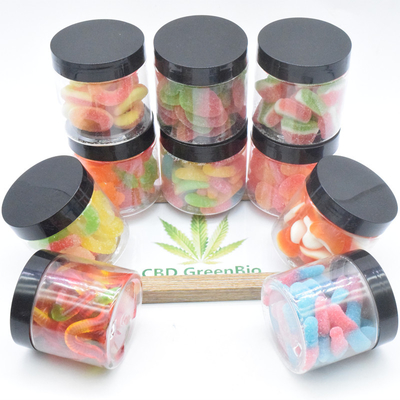 مستخلص القنب CBD النوم الصمغ لتخفيف الألم 220 جرام لكل زجاجة CBD غائر Peach Rings
