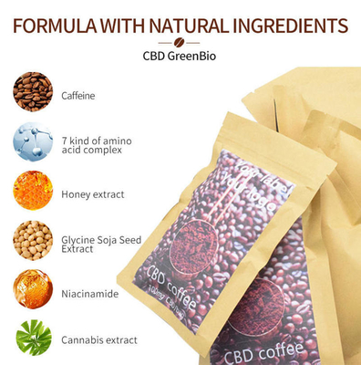 GreenBio 100g كامل الطيف CBD مستخلص عشبي للقهوة يطلق الألم