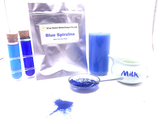 Pure ISO Natural Food Colorings Blue Spirulina Phycocyanin Powder قيمة E18